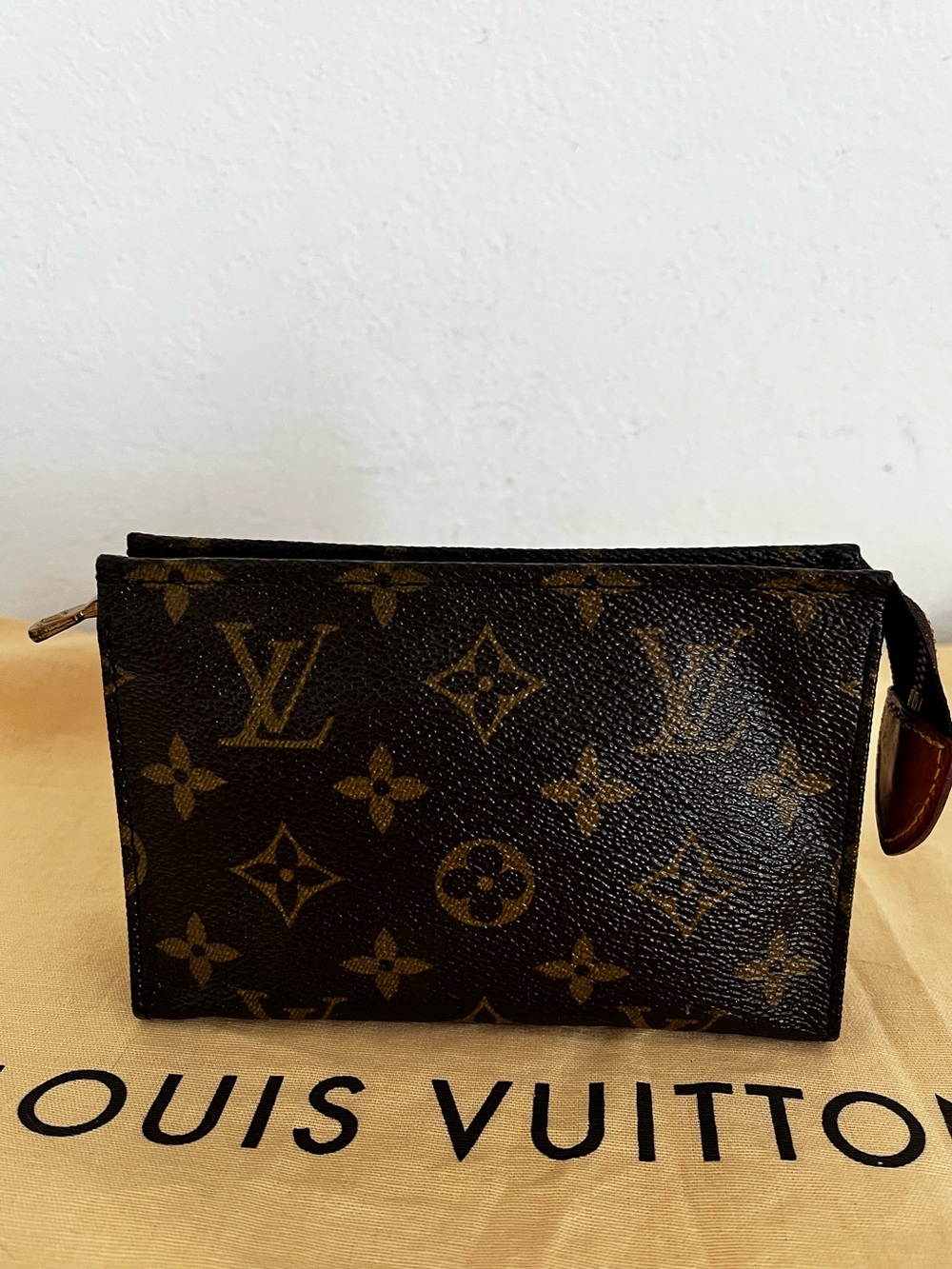 Rare Vintage Louis Vuitton Monogram Mini Toilette Cosmetic Pouch 1988 Rare 5.75”